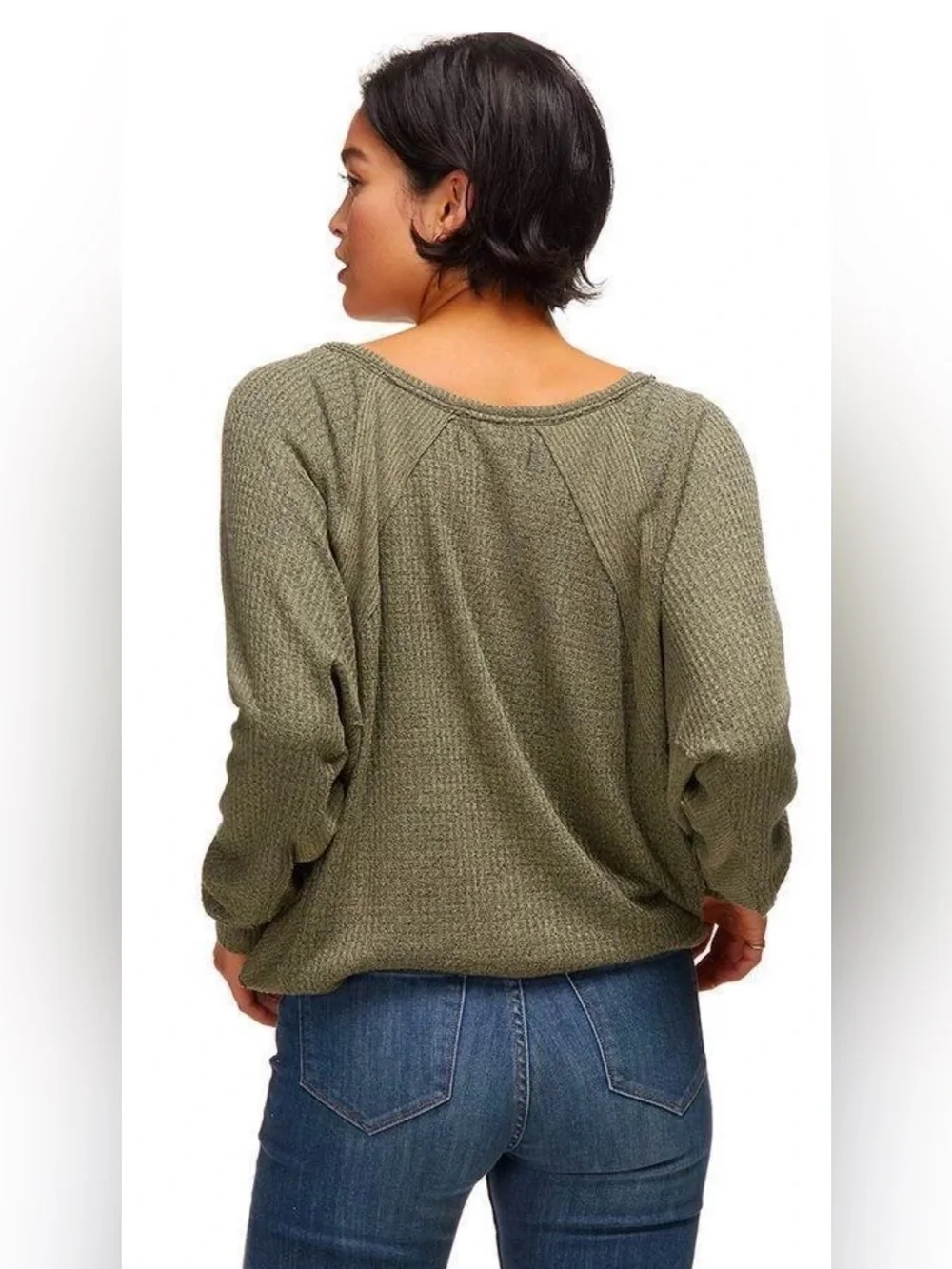 Free People We the Free Santa Clara Thermal Top,Sz-XS(Very Oversized)P2P 24”-27”